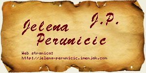 Jelena Peruničić vizit kartica